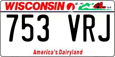 WI license plate 753VRJ