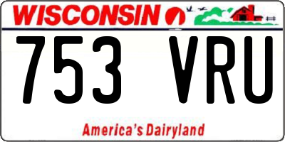 WI license plate 753VRU