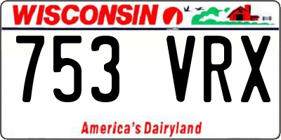 WI license plate 753VRX
