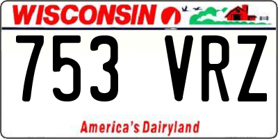WI license plate 753VRZ