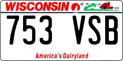 WI license plate 753VSB