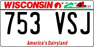 WI license plate 753VSJ