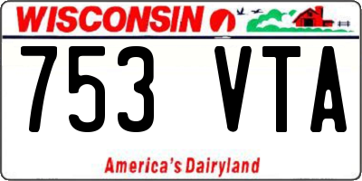 WI license plate 753VTA