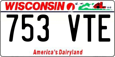 WI license plate 753VTE