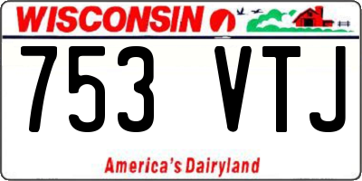 WI license plate 753VTJ