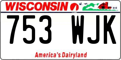 WI license plate 753WJK
