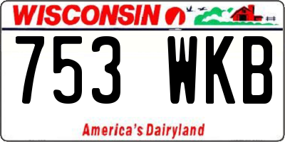WI license plate 753WKB