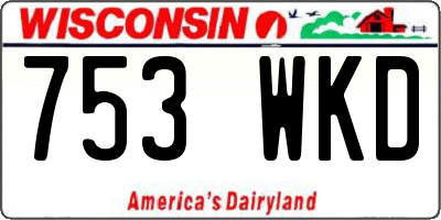 WI license plate 753WKD