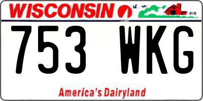WI license plate 753WKG