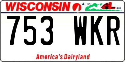 WI license plate 753WKR