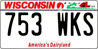 WI license plate 753WKS
