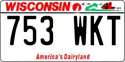 WI license plate 753WKT