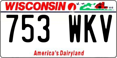 WI license plate 753WKV