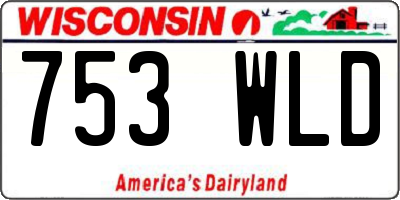 WI license plate 753WLD