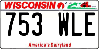 WI license plate 753WLE