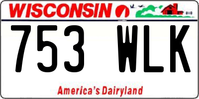 WI license plate 753WLK
