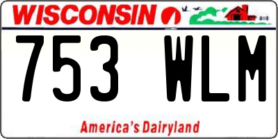 WI license plate 753WLM