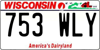WI license plate 753WLY