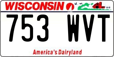 WI license plate 753WVT