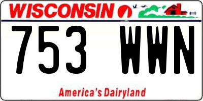 WI license plate 753WWN