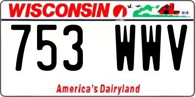WI license plate 753WWV