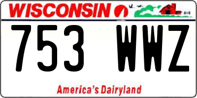 WI license plate 753WWZ