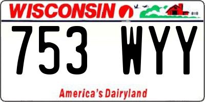 WI license plate 753WYY