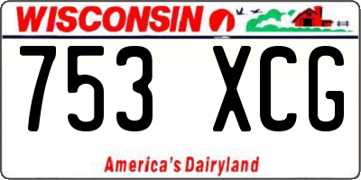 WI license plate 753XCG