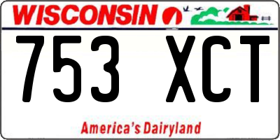 WI license plate 753XCT