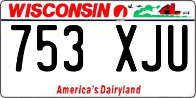 WI license plate 753XJU