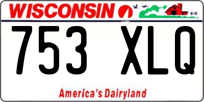 WI license plate 753XLQ