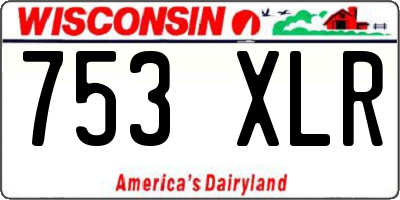 WI license plate 753XLR