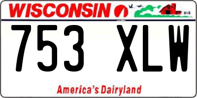 WI license plate 753XLW