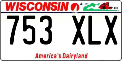 WI license plate 753XLX