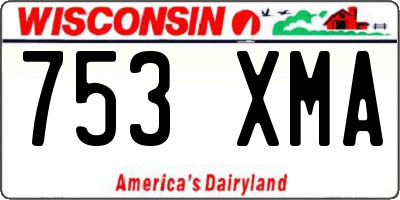 WI license plate 753XMA