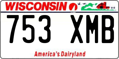 WI license plate 753XMB