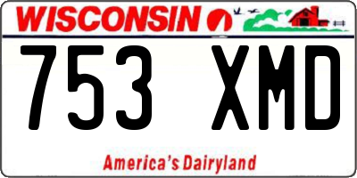 WI license plate 753XMD