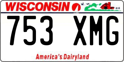 WI license plate 753XMG