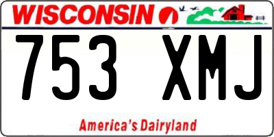 WI license plate 753XMJ