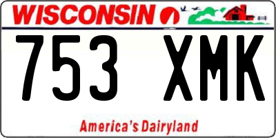 WI license plate 753XMK