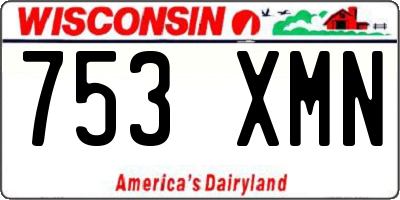 WI license plate 753XMN