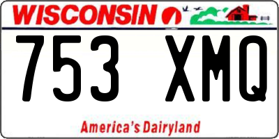 WI license plate 753XMQ