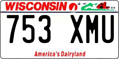 WI license plate 753XMU
