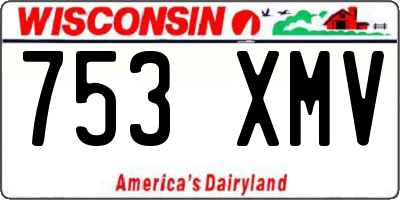 WI license plate 753XMV