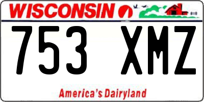 WI license plate 753XMZ