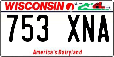 WI license plate 753XNA