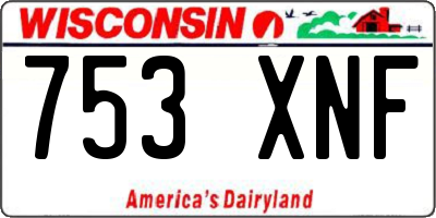 WI license plate 753XNF