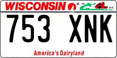 WI license plate 753XNK