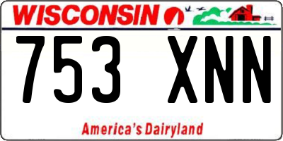 WI license plate 753XNN