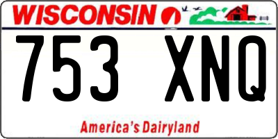 WI license plate 753XNQ